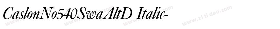 CaslonNo540SwaAltD Italic字体转换